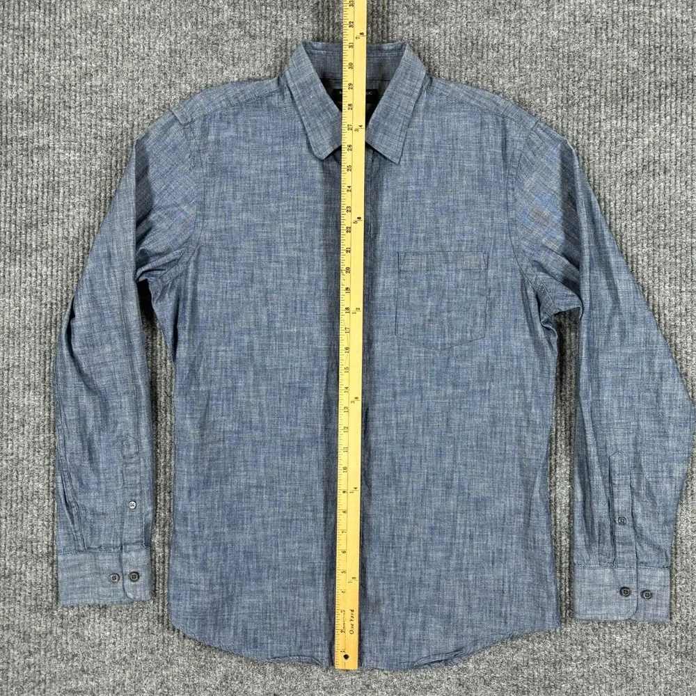 Banana Republic Soft Wash Slim Fit Long Sleeve Button Shirt Mens Large Blue